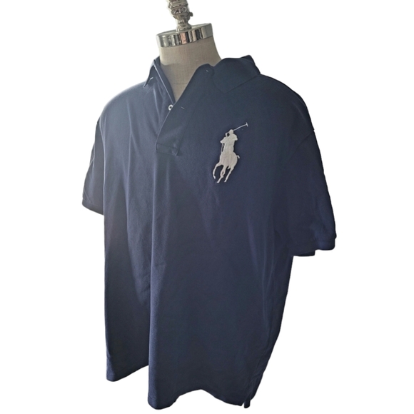 Polo Ralph Lauren Navu Mesh Knit Big Pony Polo Shirt #3 Size 2XB - Picture 1 of 5